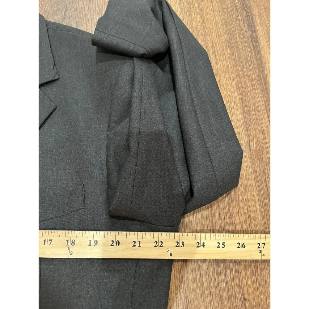 Brooks Brothers 346 Mens 44R Wool Stretch Blazer Charcoal Gray 3‎ Button Jacket